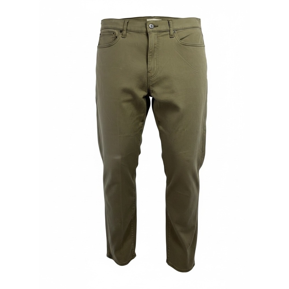 Lucky Brand 121 Slim Straight Pants Mens 38x30 Brown Khaki Twill Chino (EE2)